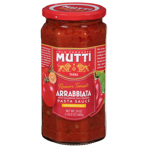 Mutti Pasta Sauce, Arrabbiata, Rossoro Tomato hero