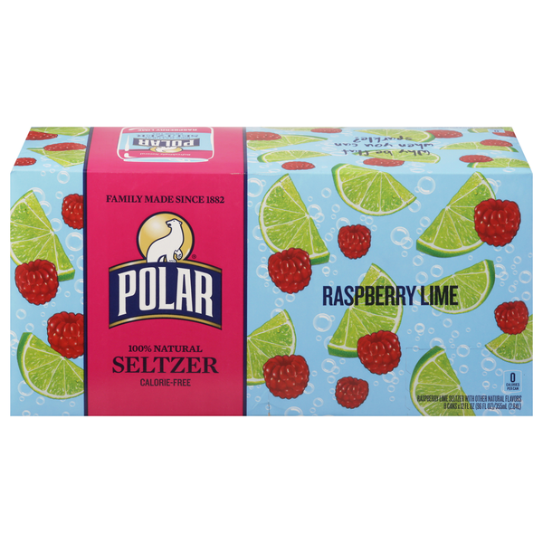 Water, Seltzer & Sparkling Water Polar Seltzer  Raspberry Lime hero