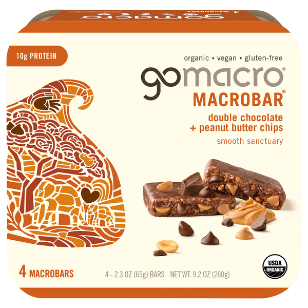 Candy & Chocolate GoMacro MacroBars, Double Chocolate + Peanut Butter Chips hero