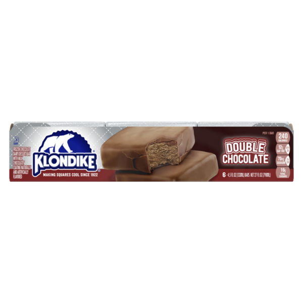 Ice Cream, Novelties & Ice Klondike Frozen Dairy Dessert Bars Double Chocolate hero