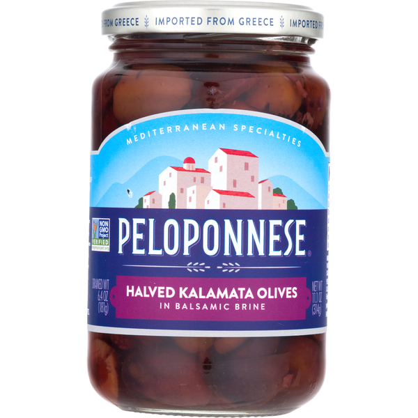 Pickled Goods & Olives Peloponnese Olives, Kalamata, Halved hero