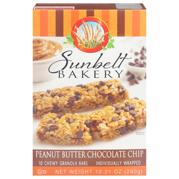 Energy & Granola Bars Sunbelt Bakery Granola Bars, Chewy, Peanut Butter Chocolate Chip hero