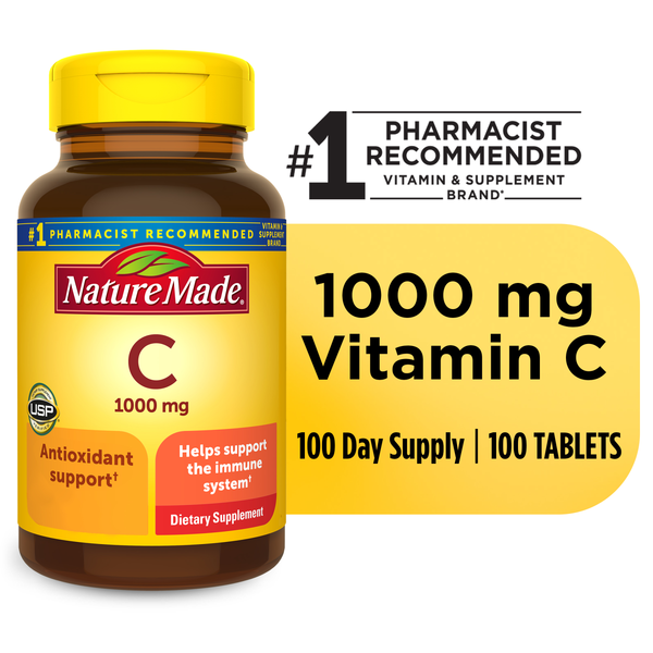 Vitamins & Supplements Nature Made Extra Strength Vitamin C 1000 mg Tablets hero