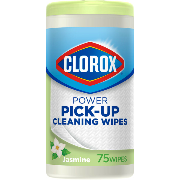 Cleaning Products Clorox Power Pick-Up Cleaning Wipes, 2 in 1 Paper Towel & Multipurpose Cleaner, Jasmine hero