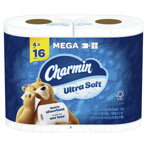 Paper Goods Charmin Ultra Soft Toilet Paper Mega Rolls hero