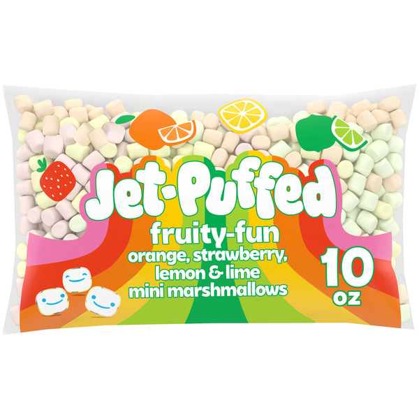 Baking Ingredients Jet-Puffed Fruity-Fun Orange, Strawberry, Lemon & Lime Mini Marshmallows hero