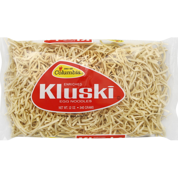 Dry Pasta Columbia Egg Noodles, Kluski, Enriched hero