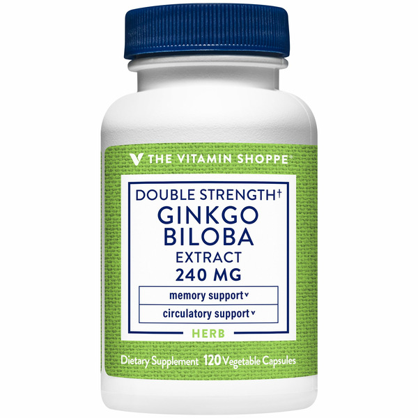 The Vitamin Shoppe Double Strength Ginkgo Biloba Capsules hero