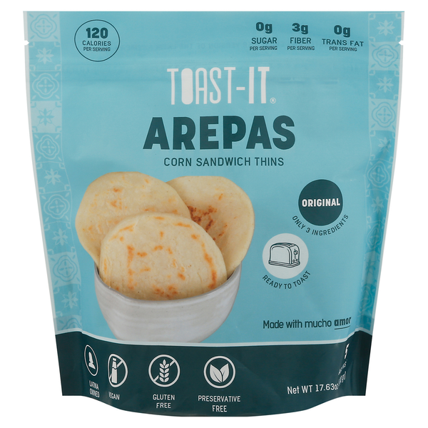 Frozen Breads & Doughs Toast-It Arepas, Original hero