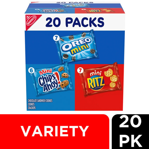 Crackers Chips Ahoy!/Oreo/Ritz Sweet & Savory Mix, Mini Cookies & Mini Crackers, Snacks hero