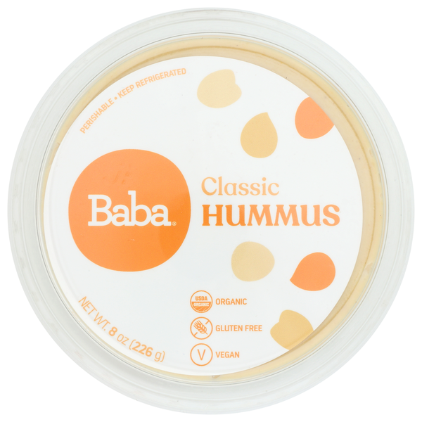 Refrigerated Dressings & Dips Baba Small Batch Organic Hummus - Classic hero