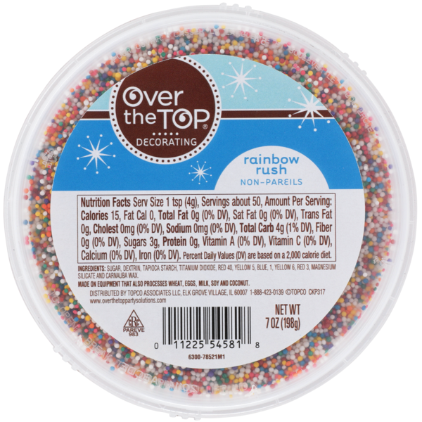 Candy & Chocolate Over The Top Rainbow Rush Non-Pareils hero