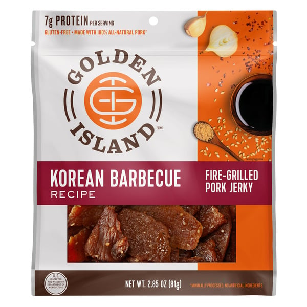 Golden Island Pork Jerky, Korean Barbecue, Meat Snacks hero