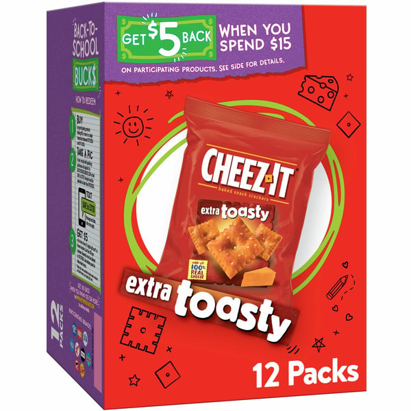 Crackers Cheez-It Cheese Crackers, Baked Snack Crackers, Extra Toasty hero