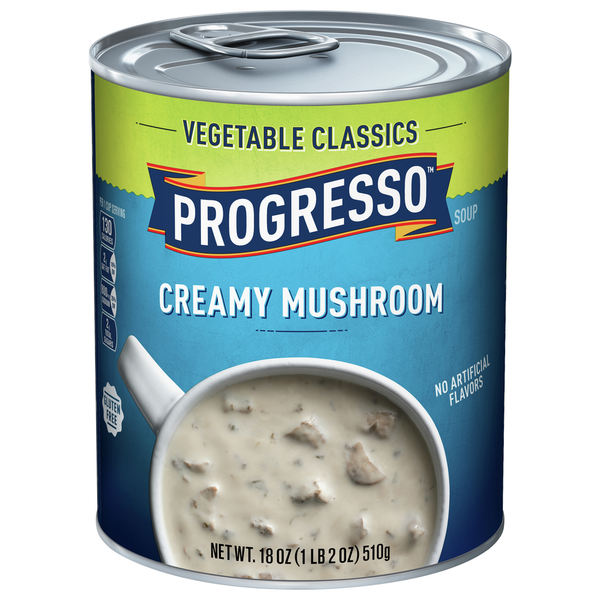 Soup, Broth & Bouillon Progresso Soup, Creamy Mushroom, Vegetable Classics hero