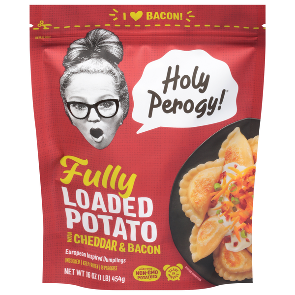 Packaged Meat Holy Perogy! Perogies, Fully Loaded Potato with Cheddar & Bacon hero