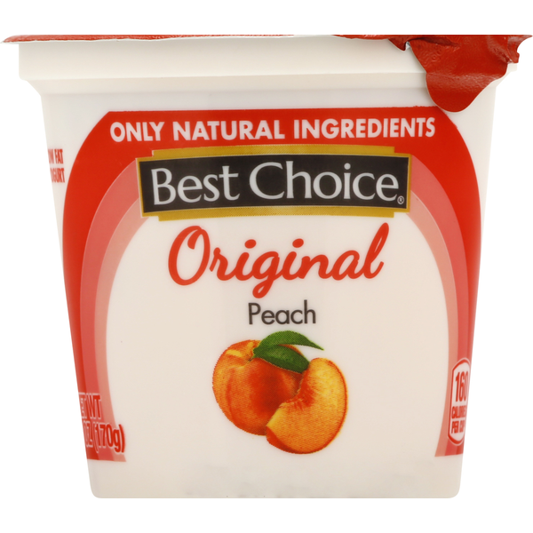 Yogurt Best Choice Yogurt, Low Fat, Peach, Original hero