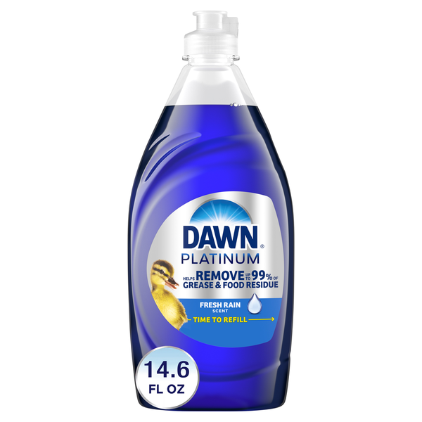 Dish Detergents Dawn Platinum Dishwashing Liquid Dish Soap, Refreshing Rain hero