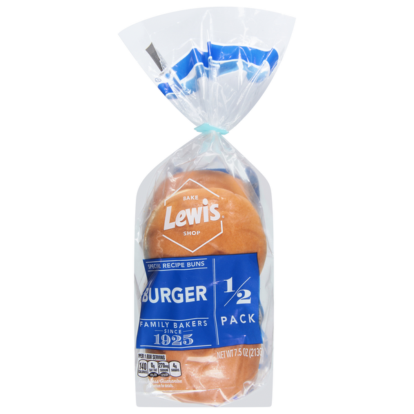 Buns & Rolls Lewis Bake Shop Burger Buns, 1/2 Pack hero