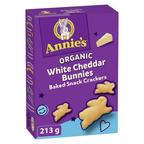 Crackers Annie's Organic White Cheddar Bunnies Baked Snack Crackers hero