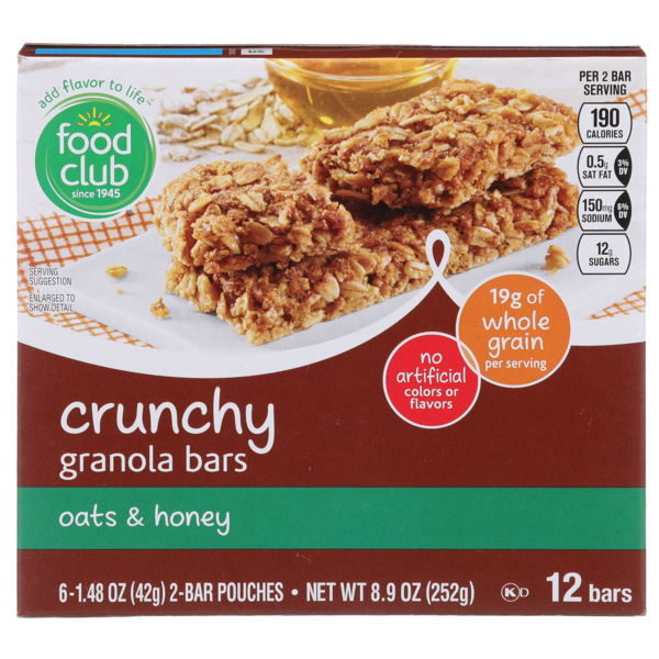 Energy & Granola Bars Food Club Oats & Honey Crunchy Granola Bars hero