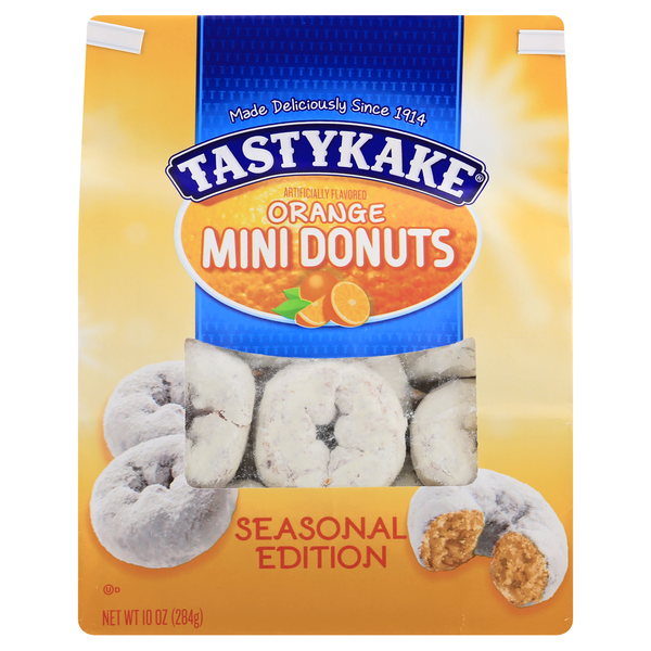 Cookies & Cakes Tastykake Donuts, Orange, Mini hero