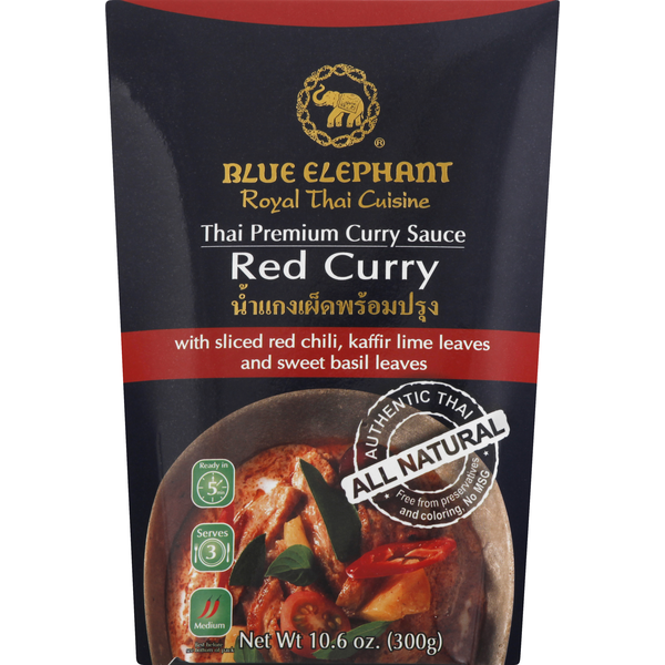 Pasta Sauce Blue Elephant Royal Thai Cuisine Sauce, Red Curry, Medium hero