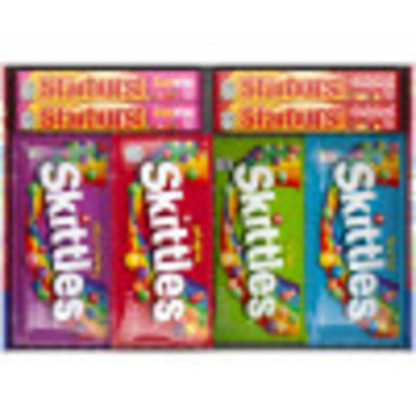 Candy & Chocolate Skittles & Starburst Variety Pack Full Size Chewy Candy Assortment Bars hero