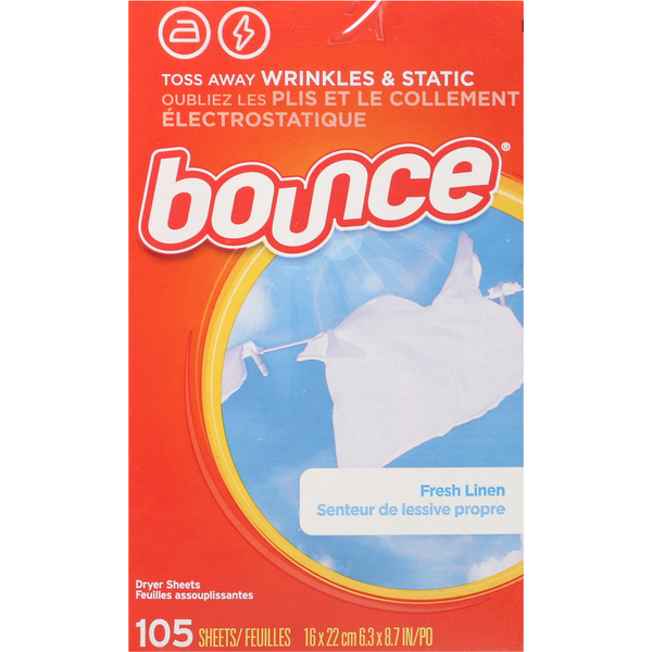 Laundry Bounce Dryer Sheets, Fresh Linen hero