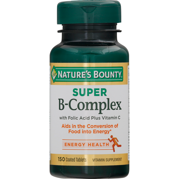 Vitamins & Supplements Nature's Bounty Vitamin B-Complex, Super, Coated Tablets hero