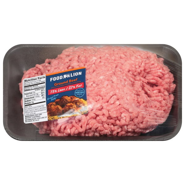 Fresh Beef, Lamb, Veal Food Lion 73% Lean Ground Beef hero