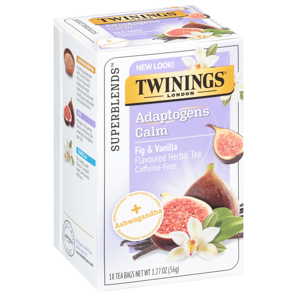 Tea Twinings Herbal Tea, Fig & Vanilla, Caffeine Free, Adaptogens, Calm, Tea Bags hero