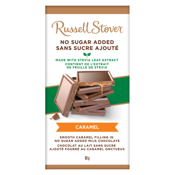 Candy & Chocolate Russell Stover No Sugar Added Caramel Milk Chocolate Bar, 85 Grams hero