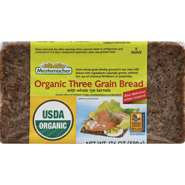 Bread Mestemacher Bread, Organic Three Grain hero