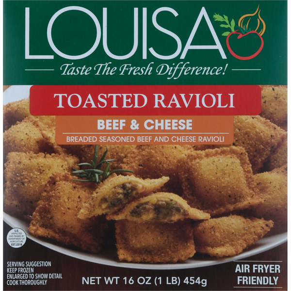 Frozen Meals Louisa Toasted Ravioli, Beef & Cheese hero