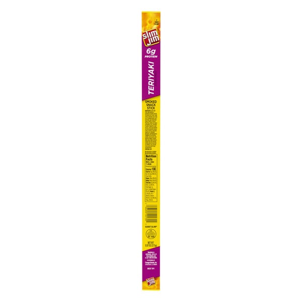 Popcorn & Jerky Slim Jim Giant Sized Teriyaki Meat Stick hero