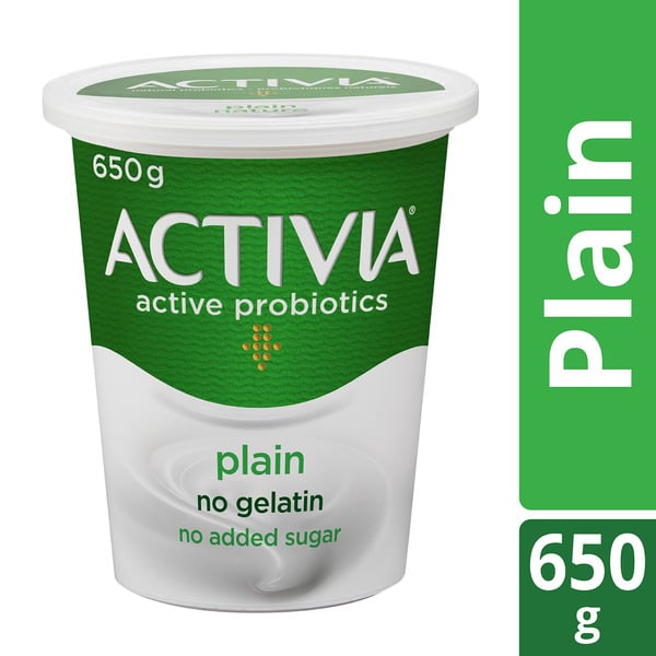 Yogurt Activia Plain 650g Activia Yogurt With Probiotics, Plain 3.2% M,F. hero