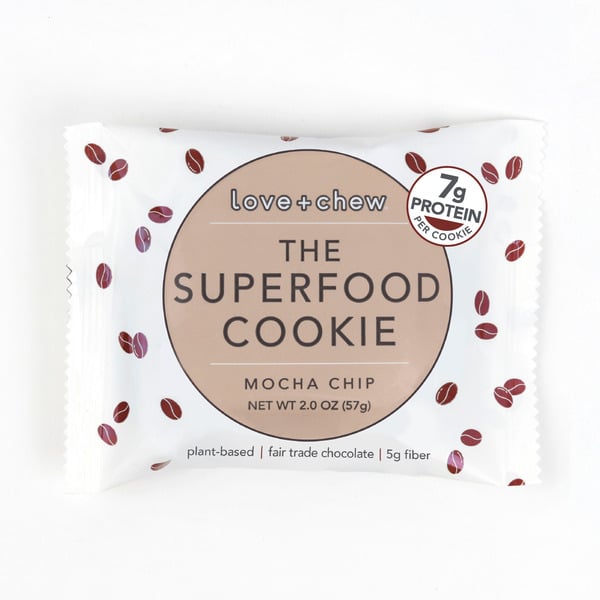 Cookies & Cakes Love + Chew The Superfood Cookie, Mocha Chip hero