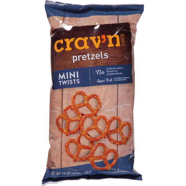 Chips & Pretzels Crav'n Flavor Pretzels, Mini Twists hero