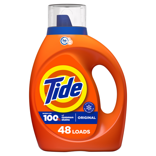 Laundry Tide Liquid Laundry Detergent, Original, 63 fl oz, 48 Loads hero