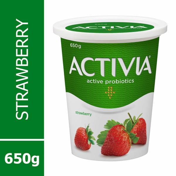 Yogurt Activia Yogurt With Probiotics, Strawberry Flavour hero