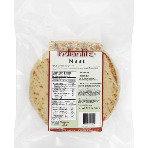 Tortillas & Flat Bread Indianlife Plain Naan hero