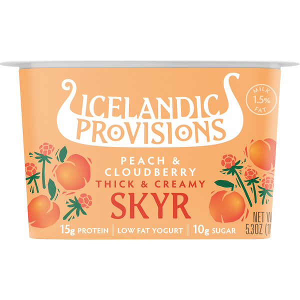 Yogurt, Kefir & Smoothies Icelandic Provisions Peach Cloudberry Skyr hero