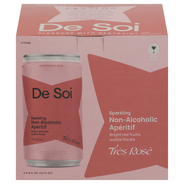 De Soi Aperitif, Tres Rose, Sparkling, Non-Alcoholic hero