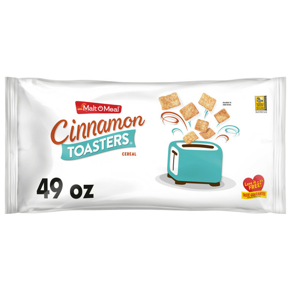 Malt-O-Meal Cinnamon Toasters Breakfast Cereal, Cinnamon Cereal Squares, Large Cereal Bag hero