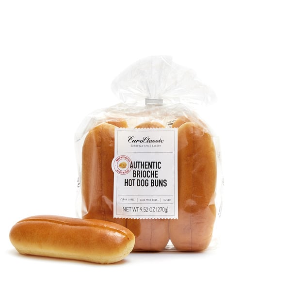 Brioche Rolls & Buns Euroclassic Authentic Brioche Hot Dog Buns hero