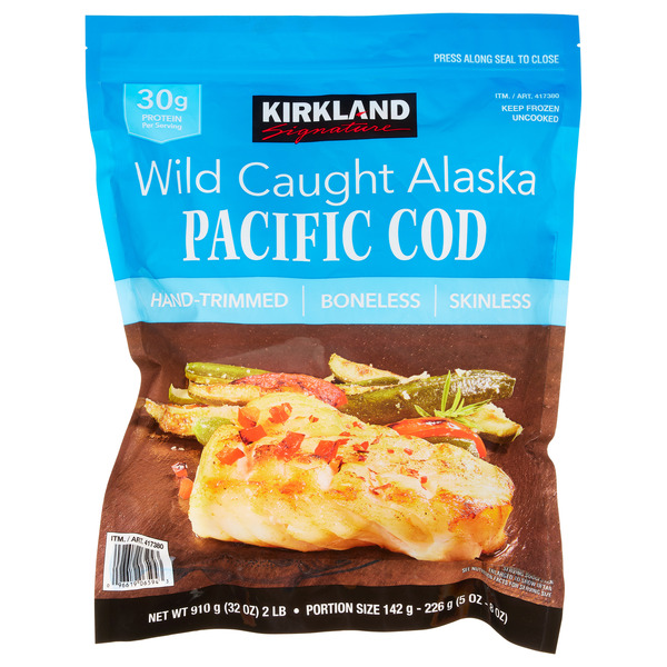 Costco Kirkland Signature Wild Alaskan Cod, Individually Wrapped, 2 lb ...