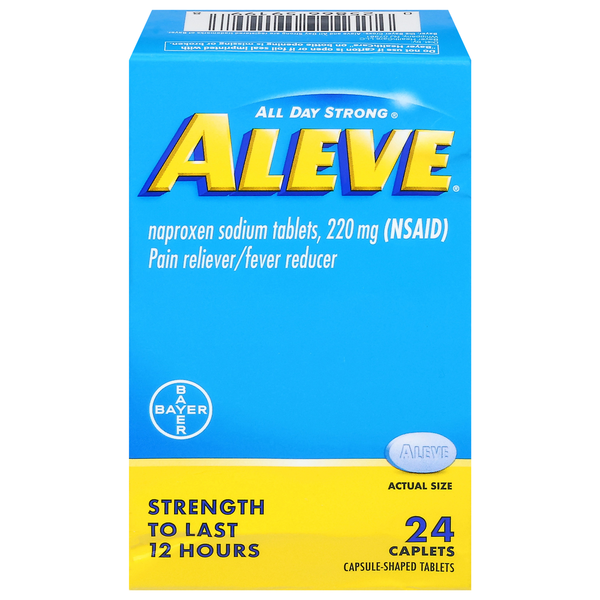 Pain & Fever Relief Aleve Pain Reliever/Fever Reducer, 220 mg, Caplets hero