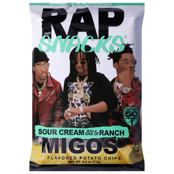 Chips & Pretzels Rap Snacks Potato Chips, Sour Cream with a Dab of Ranch hero