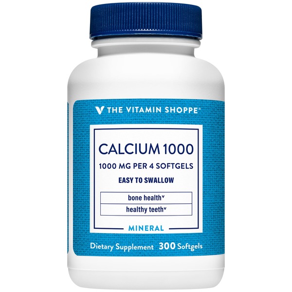 Calcium The Vitamin Shoppe Calcium 1000 Minis - 1,000 MG (300 Softgels) hero